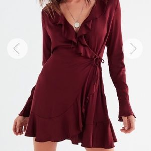 Urban Outfitters Maroon Wrap Dress